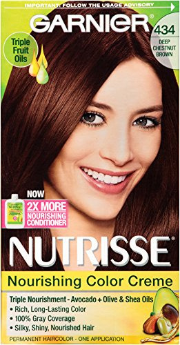 Hair Color Garnier Nutrisse 434 Deep Chestnut Brown 3 Pack