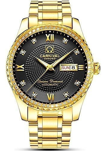 Fabricado En Suiza Hombre Reloj De Lujo Relojes De Oro Calen