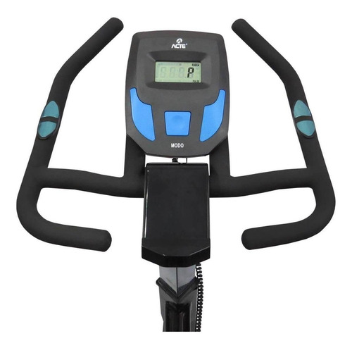 Imagem 2 de 2 de Bicicleta ergométrica Acte Sports Pro E17 para spinning preta e azul