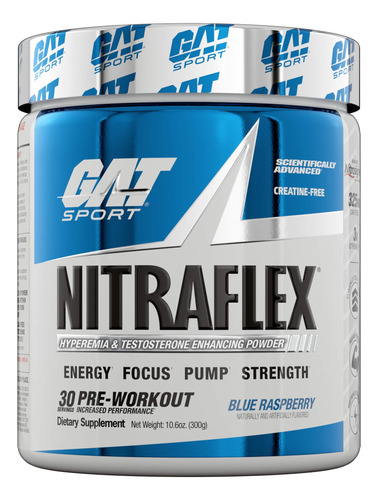 Gat Nitraflex Suplemento Nutricional, 10 Oz, Sin Dmaa, Value