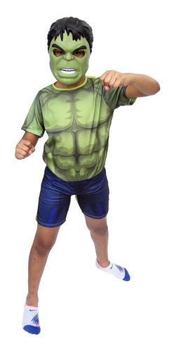 Fantasia Infantil Hulk Curta Vingadores 2 M