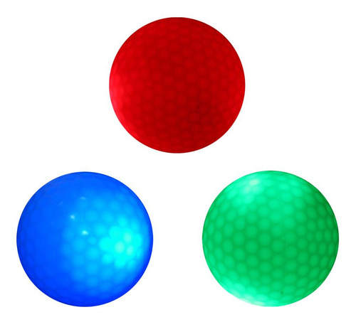 3 Pedazos Resplandor Led Para Golf Multicolor Ejercicio