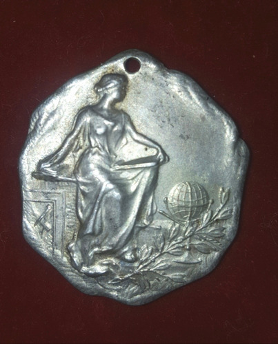 Medalla Antigua De Plata-rosario De La Frontera-(# 106)