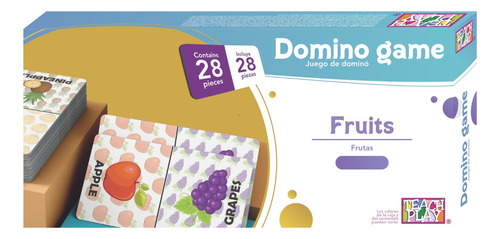 Juego De Dominó Didáctico De Frutas En Inglés Teach Play