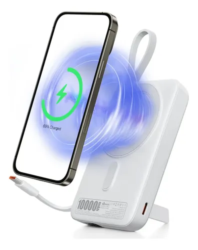 Power Bank Magnético Basike 10.000mAh de Carregamento Rápido 22.5W