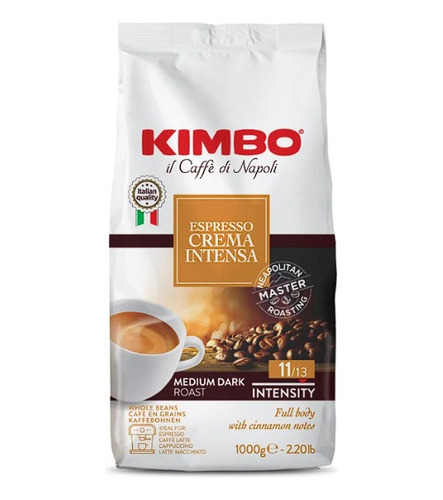 Café Italiano Kimbo Crema Intensa 1kg Grano Entero