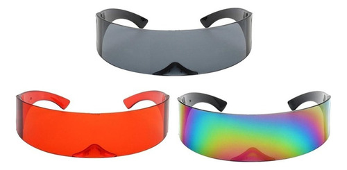 Gafas De Sol Unisex Futuristas De 3 Piezas Envueltas En