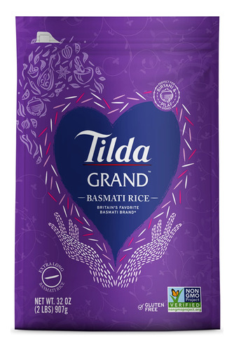 Tilda Arroz Grand Basmati, Arroz De Grano Extra Largo, Arroz