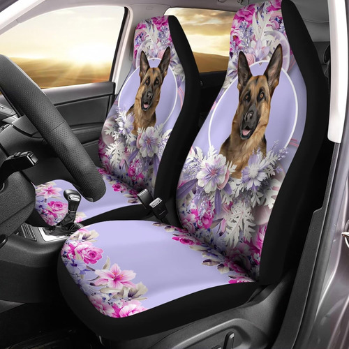 Bulopur Fundas De Asiento De Coche Con Flores De Pastor Alem