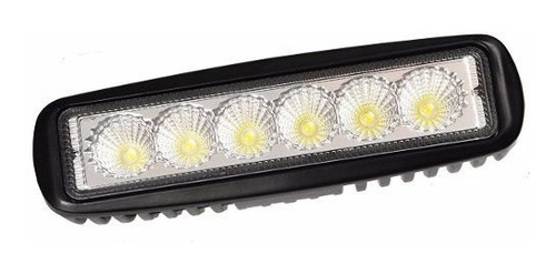Faro Auxiliar Barra 6 Led 18w Flood 4x4 Moto Alta Potencia