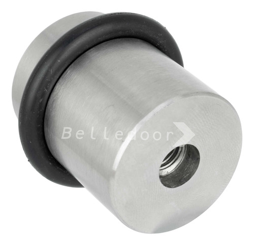 Kit 4 Batedor De Porta 4cm Inox Com Borracha Fixado Chão