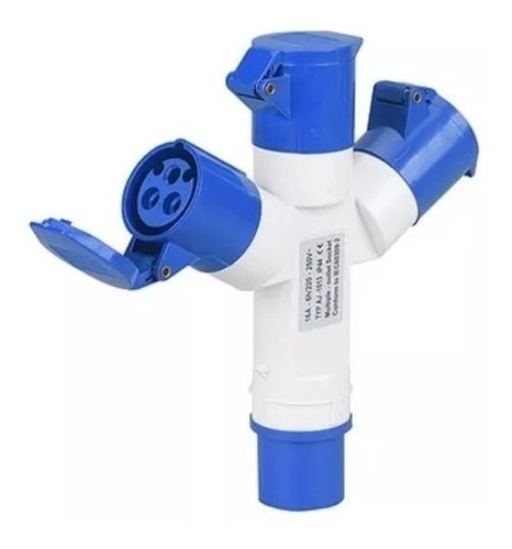 Enchufe Industrial 16a Derivacion Multiple 1mx3h (2p+t)220v