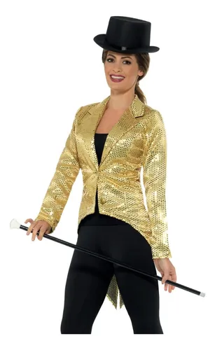 Smiffys Chaqueta Frac De Lentejuelas Para Mujer, Damas, Dora