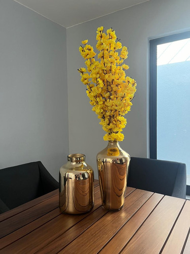 20pz Rama De Cerezo Durazno Flor 30 Varas Artificial 95cm Amarillo