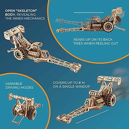 Ugears Dragster Car Model Kit - Top Fuel Dragster Model Kits