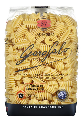 Fideos Radiatori Garofalo 500 Gr. Origen Italia