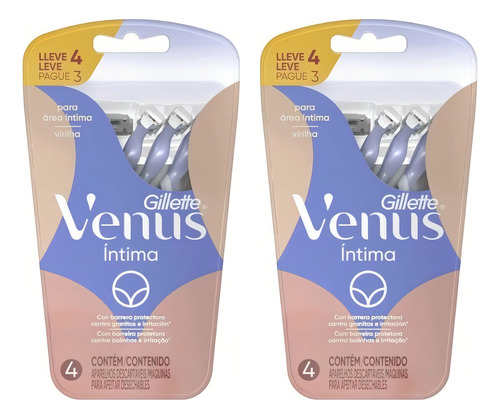 Aparelho Depilatorio Venus Com 4 Intima - Kit Com 2un