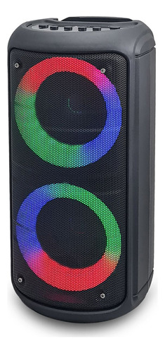 Parlante Portátil Aek S-20405 2x4'' Karaoke Bt Luces Usb Fm