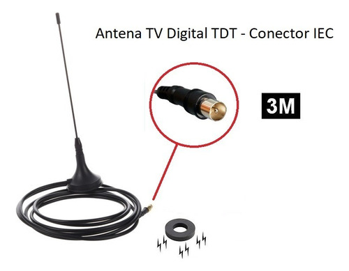 Antena Tv Digital Conector Mcx  Iec  Sma Para Sintonizador