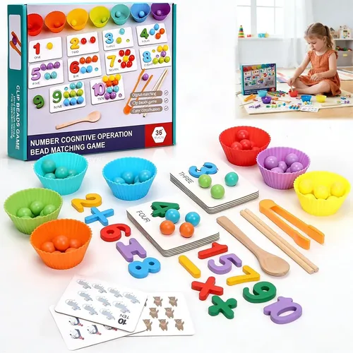 Jogo Educacional Colorido De Contagem De Números De Motricid