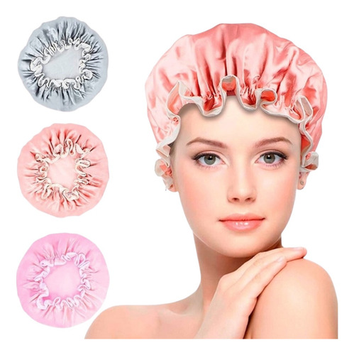 Gorro De Baño Impermeable Para Ducha Reutilizable 3 Pcs