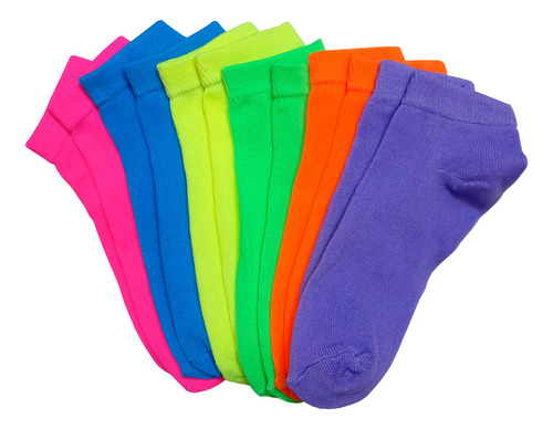 Calcetines Tines Colores Fosforescentes Unisex 12 Pares