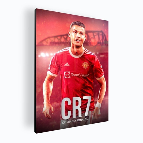 Cuadro Decorativo Mural Poster Cr7 42x60 Mdf