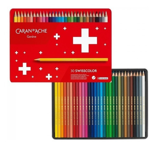 Lapices Carandache Swisscolor X 30 Acuarelables Lata