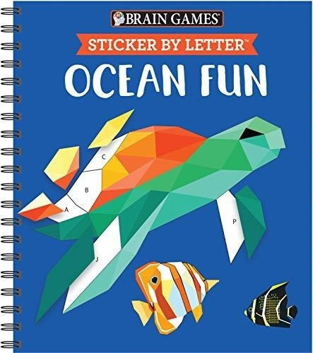 Brain Games - Sticker By Letter Ocean Fun (sticker.., de Publications International L. Editorial Publications International, Ltd. en inglés
