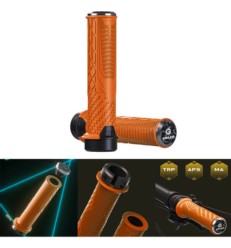 Empuñaduras De Manillar De Bicicleta, 1 Par De Naranja