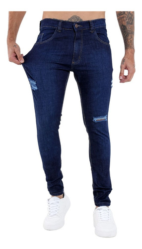 Calça Jeans Super Skinny Masculina Lycra Premium