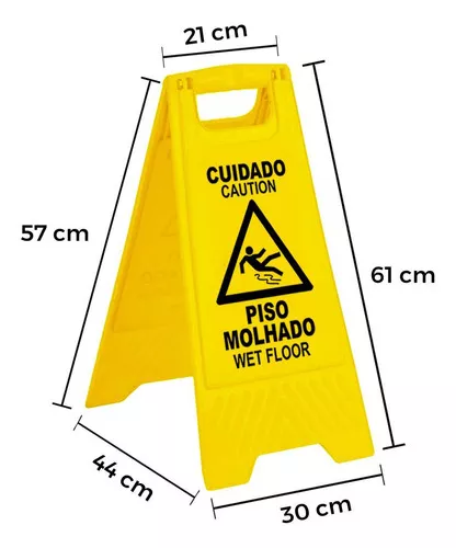 Primeira imagem para pesquisa de placa sinalizacao cuidado piso molhado