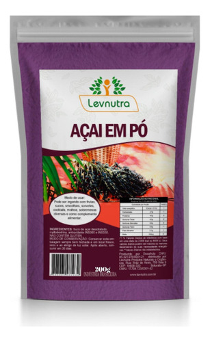 Açai Em Pó 200g Levnutra