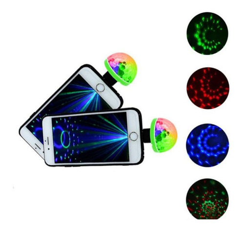 Imagen 6 de 7 de Fiesta Car Bola Rgb Magic Usb Media Esfera Audioritmica Dj