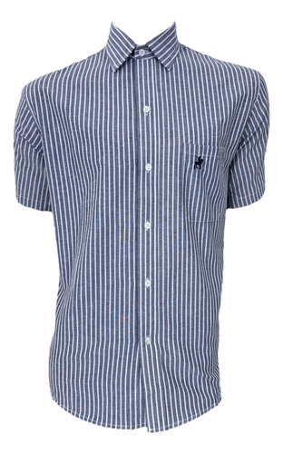 Camisa Rayada Manga Corta Polo - Hombre T 38/44