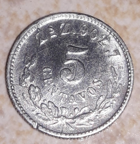 Moneda 5 Centavos República Mexicana 1903