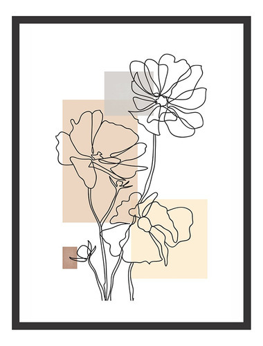 Quadro Sem Vidro 32x42cm Floral Linha Ii