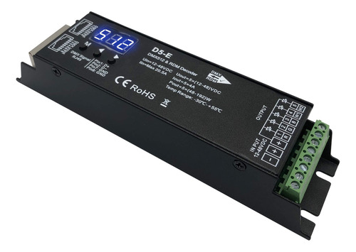 Decodificador Dmx 5 Canales Con Rdm, Controlador Led Pwm Rgb