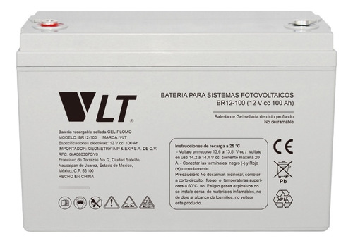 Batería Vlt Ciclo Profundo Gel 12v 100ah