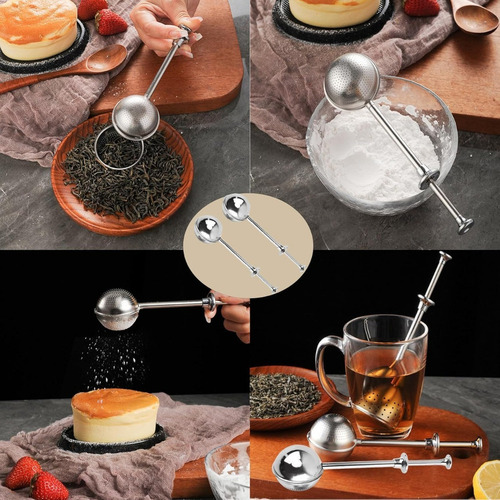 Colador De Té De Acero Inoxidable, Tamices De Harina De Azúc