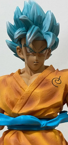 Estátua Goku Super Sayajin Blue + Cabeça Ssj 2 Dbz 30cm. (Usado)