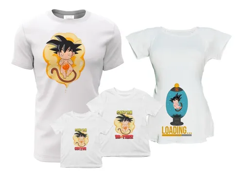 Playeras Para Mama Papa E Hijo De Goku MercadoLibre