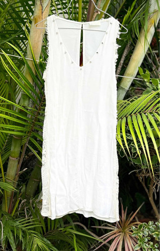 Vestido Blanco Elegante Mujer