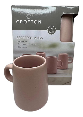 Crofton Juego De 4 Piezas Cada Taza Es De 3.5 Fl Oz Tazas De