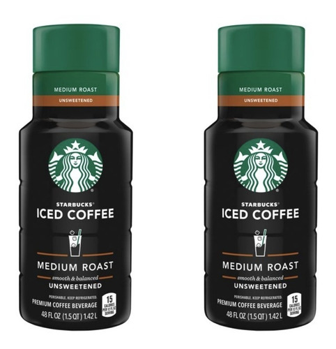 Starbucks Iced Medium Roast 2 Piezas De 1.42l Importado