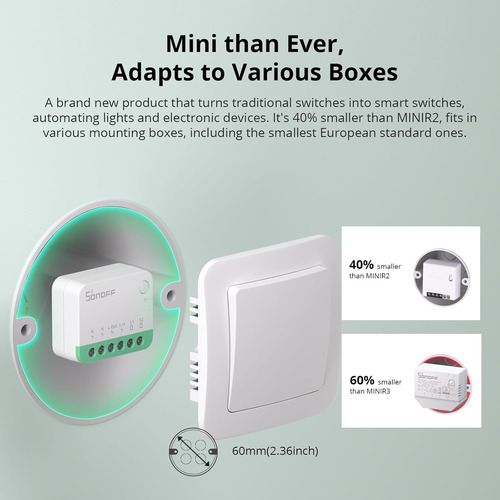Interruptor Inteligente Sonoff Minir4m Extreme Wifi Matter