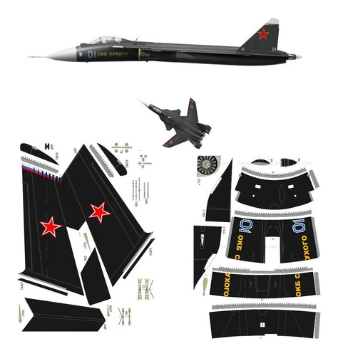 Su 47 Berkut Escala1.33 Papercraft