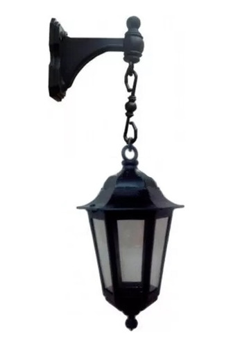 Lampara Pared Farol Colgante Colonial Hexagonal Pvc E27 Led