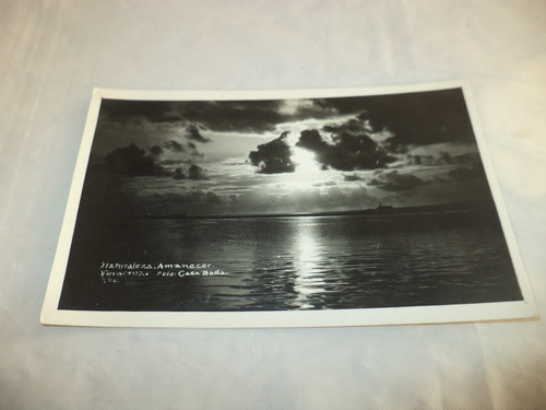 Antigua (c. 1950) Tarjeta Postal Amanecer En Veracruz (Usado)