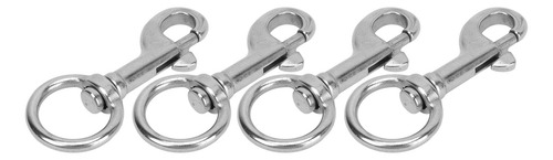 Gancho Snap Trigger, 4 Piezas, Ojo Giratorio, Acero Inoxidab